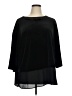 Draper's & Damon's Black 3/4 Sleeve Top Size 1X - photo 1
