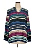 Draper's & Damon's 100% Polyester Stripes Teal Long Sleeve Blouse Size XL - photo 1