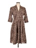 Derek Lam 100% Polyester Animal Print Brown Casual Dress Size EU (IT) 42 / US 6 - photo 1