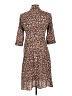 Derek Lam 100% Polyester Animal Print Brown Casual Dress Size EU (IT) 42 / US 6 - photo 2