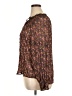 Democracy 100% Polyester Brown Long Sleeve Blouse Size XL - photo 5