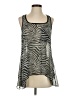 H.I.P. Happening in the Present 100% Polyester Silver Sleeveless Top Size S - photo 1