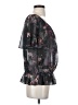 H&M 100% Polyester Black Short Sleeve Blouse Size 4 - photo 4