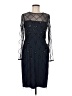 PAPELL Studio 100% Polyester Argyle Black Cocktail Dress Size 6 - photo 1