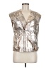 McQ Alexander McQueen 100% Leather Metallic Silver Vest Size EU 38 / US 8 - photo 1