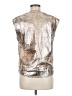 McQ Alexander McQueen 100% Leather Metallic Silver Vest Size EU 38 / US 8 - photo 2