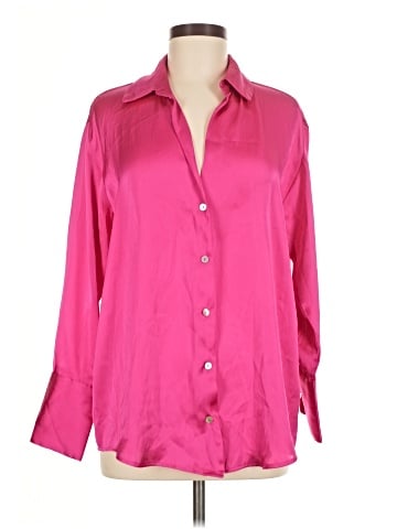 Zara 3/4 Sleeve Button-Down Shirt (view 1)