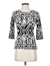 Yoana Baraschi Silver 3/4 Sleeve Top Size S - photo 1