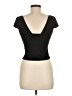 Shein Black Short Sleeve Top Size 6 - photo 2