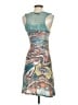 Second Skin Graphic Teal Cocktail Dress Size S - photo 2