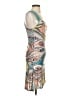 Second Skin Graphic Teal Cocktail Dress Size S - photo 4