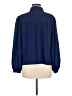 Joe Fresh Blue Long Sleeve Blouse Size M - photo 2
