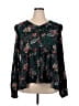 Westbound 100% Rayon Floral Green Long Sleeve Blouse Size 2X - photo 1