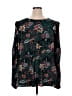 Westbound 100% Rayon Floral Green Long Sleeve Blouse Size 2X - photo 2