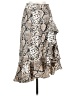 Nasty Gal Inc. 100% Polyester Animal Print Silver Formal Skirt Size 2 - photo 1