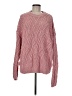 Free People Chevron-herringbone Pink Pullover Sweater Size M - photo 1