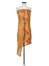 ASOS 100% Polyester Tan Gold Casual Skirt Size 4 - photo 1