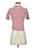 Madewell Stripes Red Short Sleeve Turtleneck Size XXS - photo 1