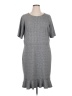 Leota Houndstooth Gray Casual Dress Size 1X - photo 1
