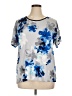 Layla Silver Short Sleeve Blouse Size XL - photo 1
