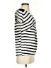 Maurices Stripes Silver White Short Sleeve Blouse Size S - photo 4
