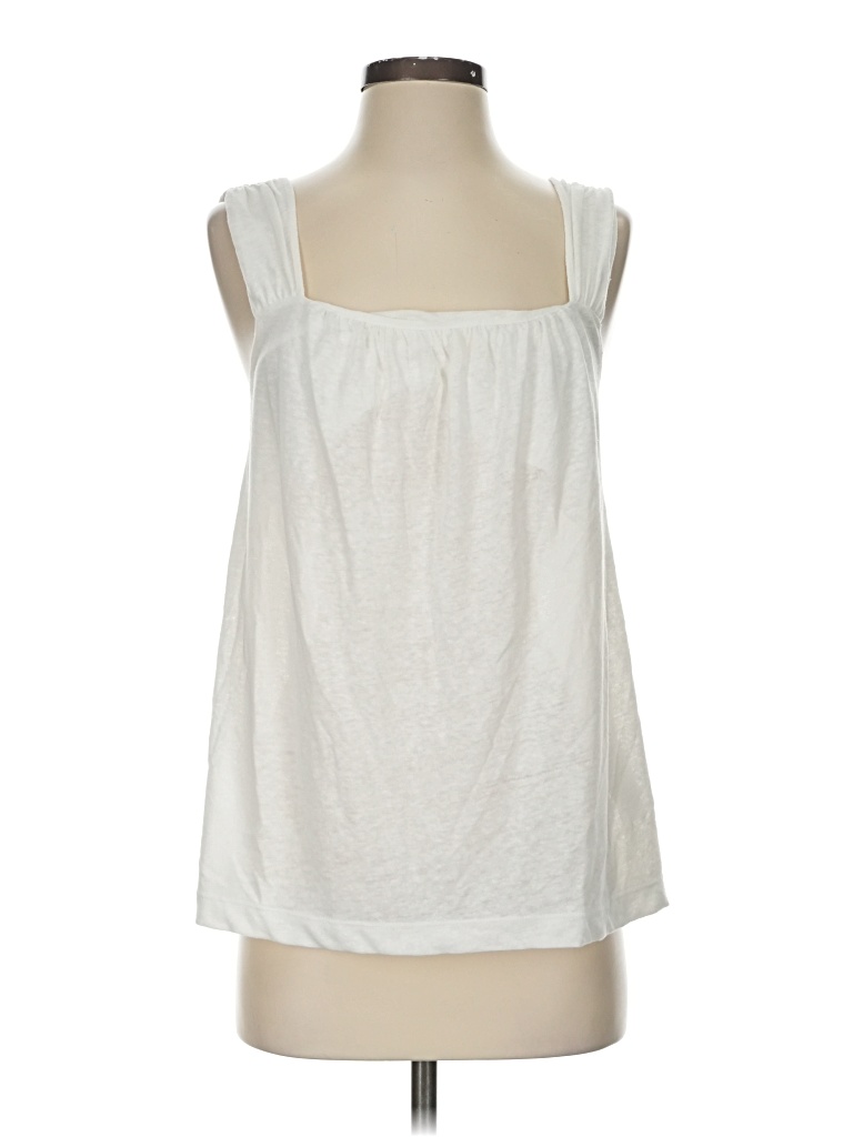 Pre-owned Banana Republic Factory Store Sleeveless Blouse In White