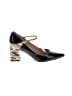 Unbranded Animal Print Black Heels Size 9 1/2 - photo 1