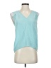 Trouve 100% Silk Teal Sleeveless Silk Top Size XS - photo 1
