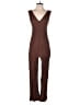 MNG Solid Brown Jumpsuit Size XS - photo 1