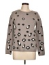 Basler Animal Print Gray Pullover Sweater Size 12 - photo 1