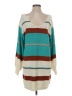 Unbranded 100% Acrylic Stripes Teal Pullover Sweater Size S - photo 1