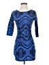 Express Graphic Blue Cocktail Dress Size XS - photo 1