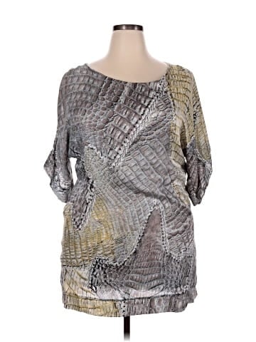 SOFIA 3/4 Sleeve Silk Top (view 1)