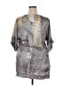 SOFIA 100% Silk Silver Tan 3/4 Sleeve Silk Top Size 2X (estimated) - photo 2