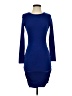 Express Solid Blue Casual Dress Size XS - photo 1