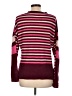 In Cashmere Stripes Burgundy Pullover Sweater Size L - photo 2