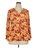 Torrid 100% Rayon Orange Long Sleeve Blouse Size 2X Plus (2) - photo 1