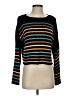 Lovestitch 100% Acrylic Stripes Black Pullover Sweater Size S - photo 1
