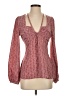 Equipment Red Long Sleeve Blouse Size 4 - photo 1