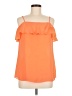 Walmart 100% Polyester Orange Sleeveless Blouse Size M (estimated) - photo 1