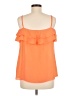 Walmart 100% Polyester Orange Sleeveless Blouse Size M (estimated) - photo 2