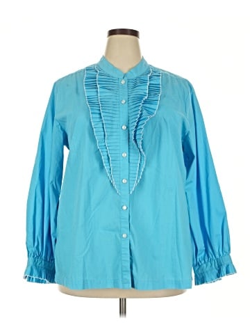 Bob Mackie 3/4 Sleeve Button-Down Shirt (view 1)