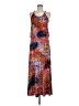 Veronica M. Print Orange Casual Dress Size M - photo 1