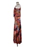 Veronica M. Print Orange Casual Dress Size M - photo 5