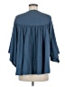 Deletta 100% Cotton Blue 3/4 Sleeve Blouse Size M - photo 2