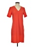 Charles Henry Solid Orange Casual Dress Size XS - photo 1