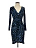 Thalia Sodi Animal Print Blue Cocktail Dress Size XS - photo 1