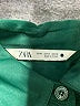 Zara Color Block Green Long Sleeve Blouse Size M - photo 7