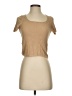 MNG Tan Short Sleeve Top Size XS - photo 1