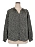 Nine West 100% Polyester Polka Dots Black Long Sleeve Blouse Size XXL - photo 1